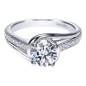 Gabriel 14 Karat Contemporary Engagement Ring ER10313W44JJ