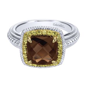 Gabriel Fashion Silver / 18 Karat Two-Tone Roman Ladies' Ring LR5803M5MYJMC