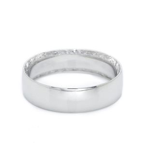 Tacori Platinum Hand Engraved Wedding Band 2551