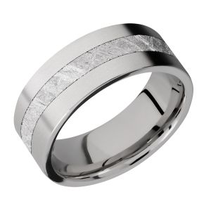Lashbrook 8F13/METEORITE Titanium Wedding Ring or Band