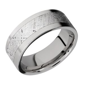 Lashbrook 8F15/METEORITE Titanium Wedding Ring or Band