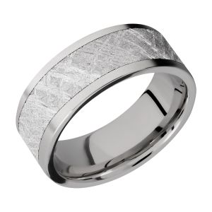 Lashbrook 8F16/METEORITE Titanium Wedding Ring or Band