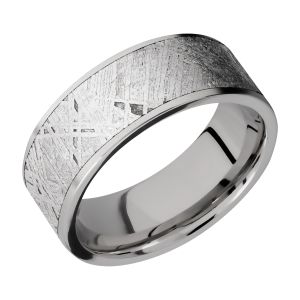 Lashbrook 8F17/METEORITE Titanium Wedding Ring or Band