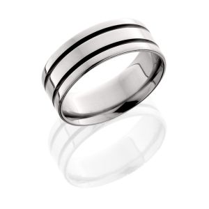 Lashbrook 8F21A POLISH Titanium Wedding Ring or Band