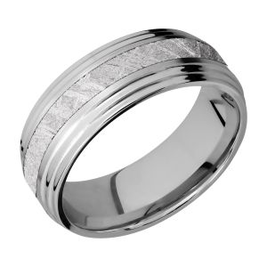 Lashbrook 8F2S13/METEORITE Titanium Wedding Ring or Band