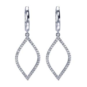 Gabriel Fashion 14 Karat Lusso Diamond Drop Earrings EG11204W45JJ