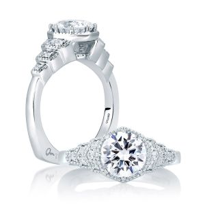 A.JAFFE Platinum Signature Engagement Ring MES642