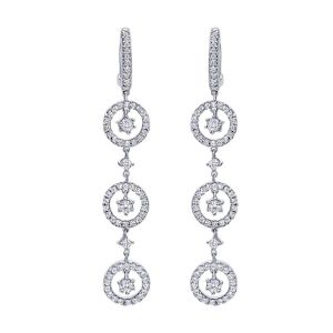 Gabriel Fashion 14 Karat Lusso Diamond Drop Earrings EG9697W44JJ