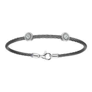 Gabriel Fashion Silver Two-Tone Hampton Stainless Steel Bangle Bracelet BG2847PBMX5JJ