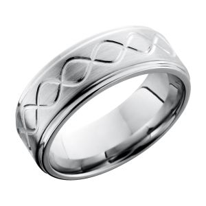 Lashbrook 8FGETALLINF Titanium Wedding Ring or Band