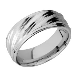 Lashbrook 8REFDBSTRIPE Titanium Wedding Ring or Band