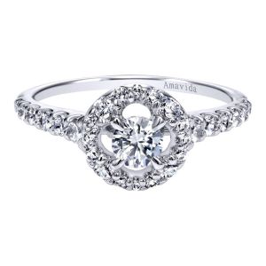 Gabriel 14 Karat Contemporary Engagement Ring ER911905R1W44JJ