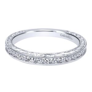 Gabriel 14 Karat Contemporary Wedding Band WB10453W44JJ