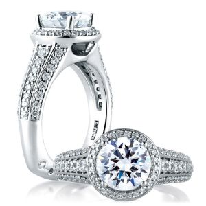 A.JAFFE 18 Karat Signature Engagement Ring MES567