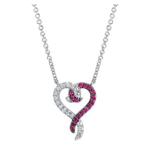 Gabriel Fashion 14 Karat Eternal Love Heart Necklace NK4023W44RA