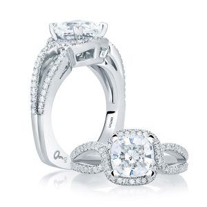 A.JAFFE 18 Karat Signature Engagement Ring MES650