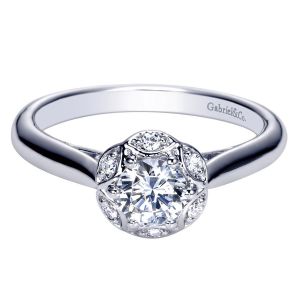 Gabriel 14 Karat Contemporary Engagement Ring ER98585W44JJ