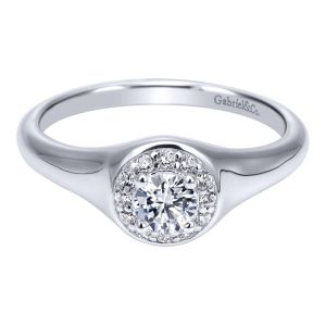 Gabriel 14 Karat Contemporary Engagement Ring ER911901R1W44JJ