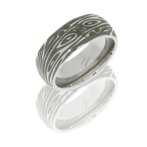 Lashbrook 8DLASER17 DP Titanium Wedding Ring or Band