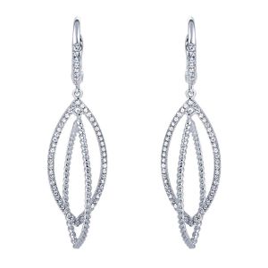 Gabriel Fashion 14 Karat Hampton Diamond Drop Earrings EG11376W45JJ