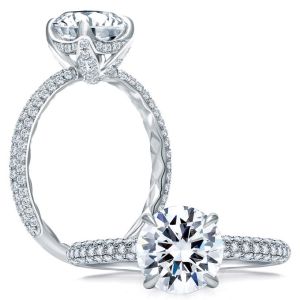 A.JAFFE Platinum Classic Engagement Ring ME1856Q