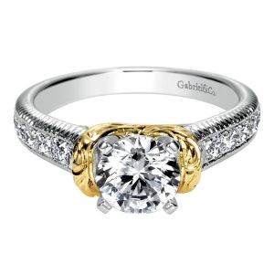 Gabriel 14 Karat Contemporary Engagement Ring ER9238M44JJ