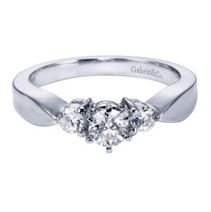 Gabriel Platinum Contemporary Engagement Ring ER1705PT3JJ