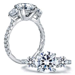 A.JAFFE 18 Karat Classic Engagement Ring ME1854Q