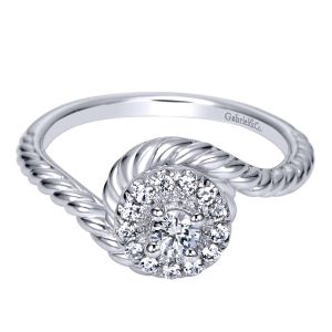 Gabriel 14 Karat Contemporary Engagement Ring ER98482W44JJ