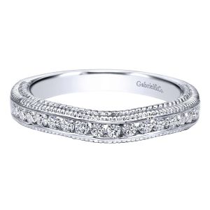 Gabriel 14 Karat Contemporary Wedding Band WB10120W44JJ