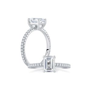 A.JAFFE Platinum Classic Engagement Ring ME1803