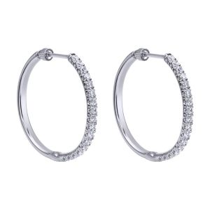 Gabriel Fashion 14 Karat Hoops Classic Earrings EG11023W44JJ