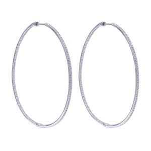 Gabriel Fashion 14 Karat Hoops Hoop Earrings EG10348W45JJ
