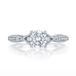 Tacori 2645RD612 18 Karat Classic Crescent Engagement Ring