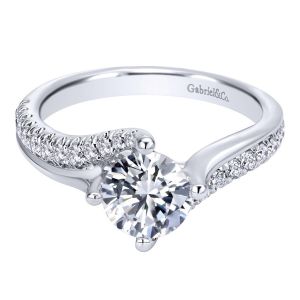 Gabriel 14 Karat Contemporary Engagement Ring ER10199W44JJ