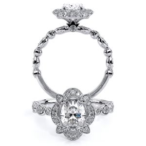 Verragio Renaissance-977OV Platinum Diamond Engagement Ring