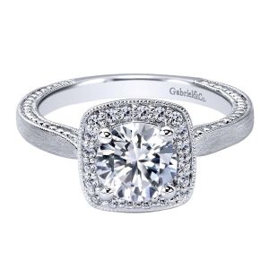 Gabriel 14 Karat Contemporary Engagement Ring ER10914W44JJ