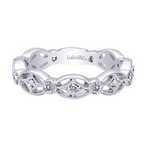 Gabriel Fashion 14 Karat Stackable Stackable Ladies' Ring LR4648W45JJ