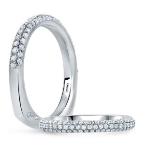 A.JAFFE Metropolitan Collection 18 Karat Diamond Wedding Ring MRS672 / 37