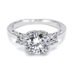 Tacori Platinum Dantela Engagement Ring 2623RDMD
