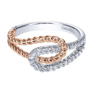 Gabriel Fashion 14 Karat Two-Tone Hampton Diamond Ladies' Ring LR5497T44JJ