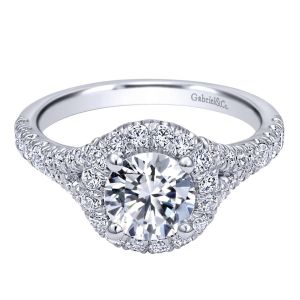 Gabriel 14 Karat Contemporary Engagement Ring ER10289W44JJ