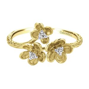 Gabriel Fashion 14 Karat Floral Ladies' Ring LR50556Y45JJ