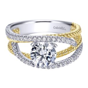 Gabriel 14 Karat Contemporary Engagement Ring ER5363M44JJ