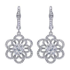 Gabriel Fashion 14 Karat Hampton Diamond Drop Earrings EG11482W45JJ