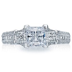 HT2514PR612X Platinum Tacori Classic Crescent Engagement Ring