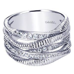 Gabriel Fashion 14 Karat Scalloped Gold Ladies' Ring LR6151W45JJ
