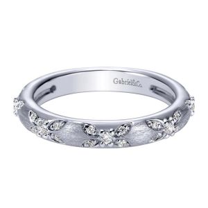 Gabriel Fashion 14 Karat Stackable Stackable Ladies' Ring LR4924W44JJ