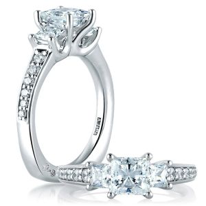 A.JAFFE Platinum Signature Engagement Ring MES591