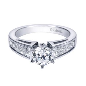 Gabriel 14 Karat Contemporary Engagement Ring ER1736W44JJ